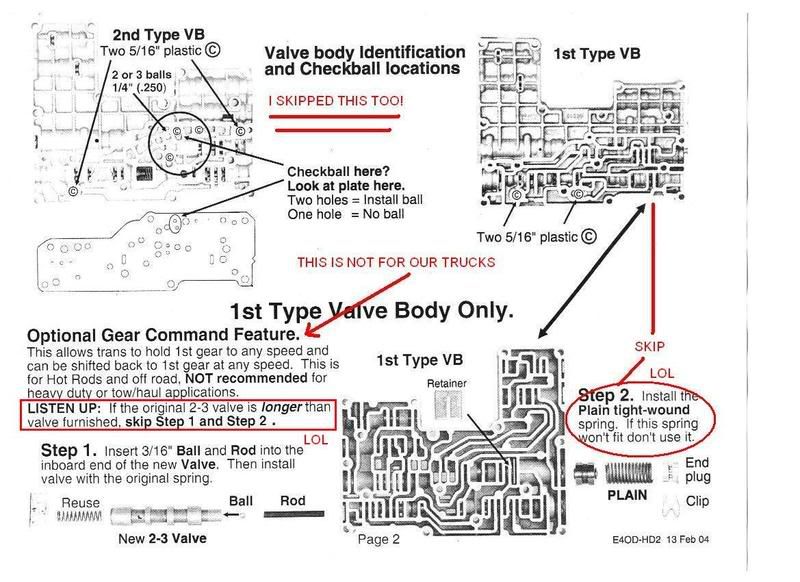 TransGo E4OD-HD2-D Install Article - Ford Truck ... e4od valve body diagram 
